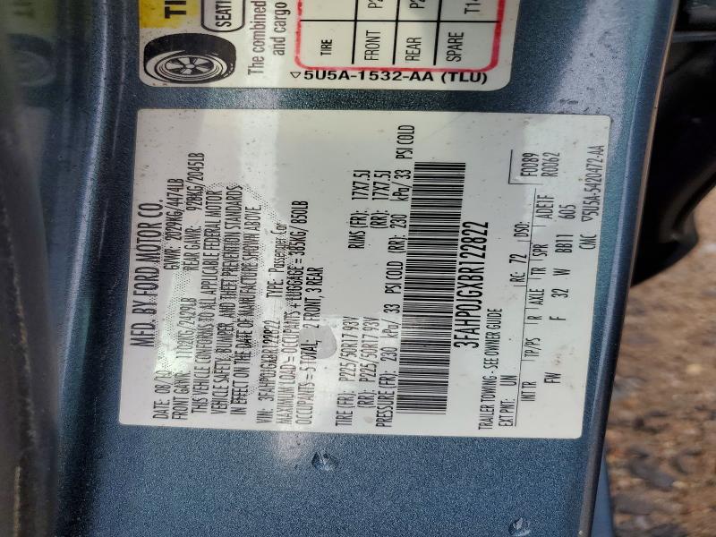 Aukcja sprzedaży 2011 Ford Fusion, vin: 3FAHP0JGXBR122822, numer aukcji: 59973866