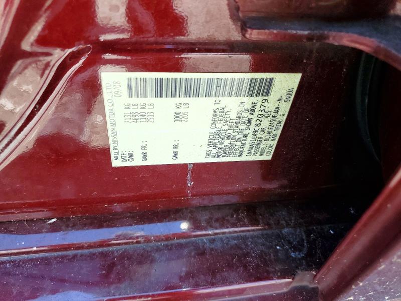 Aukcja sprzedaży 2009 Nissan Maxima, vin: 1N4AA51E49C820379, numer aukcji: 58973056