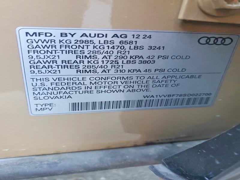 Продажа на аукционе авто 2025 Audi Q7, vin: WA1VVBF78SD022700, номер лота: 63042636