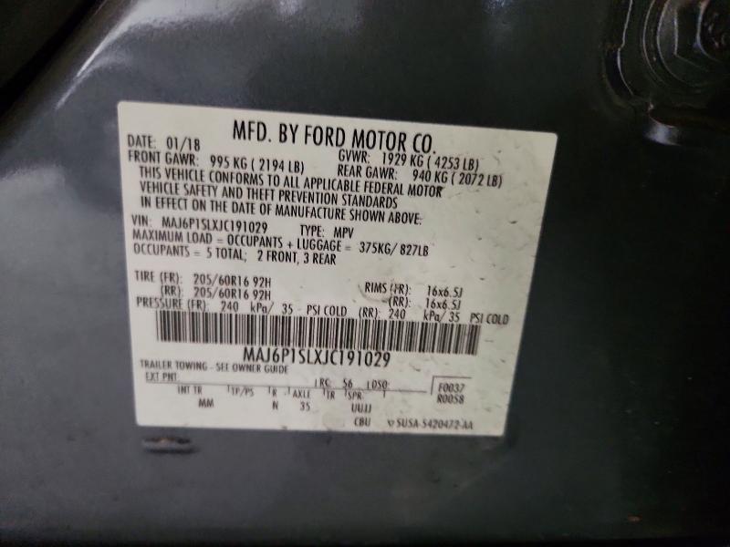 Auction sale of the 2018 Ford Ecosport, vin: MAJ6P1SLXJC191029, lot number: 59392576
