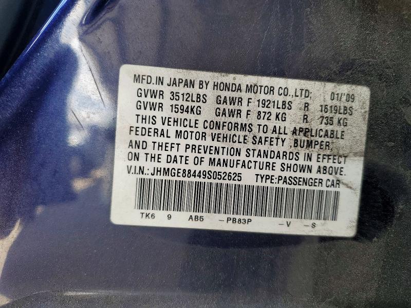Продаж на аукціоні авто 2009 Honda Fit, vin: JHMGE88449S052625, номер лоту: 60414716