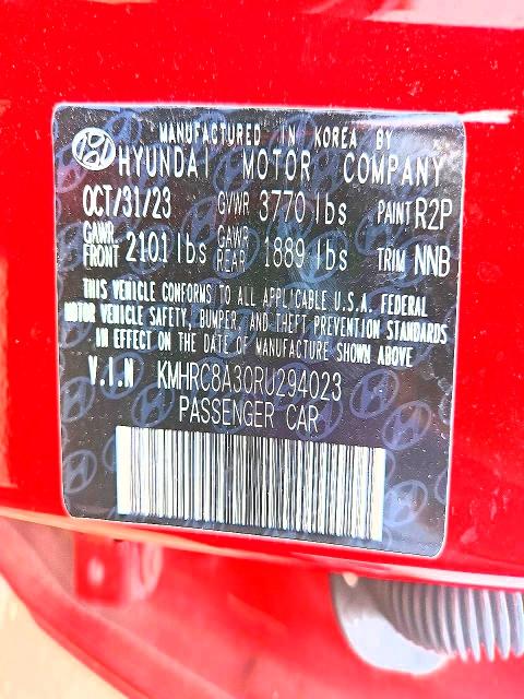 61242956 :رقم المزاد ، KMHRC8A30RU294023 vin ، 2024 Hyundai Venue مزاد بيع