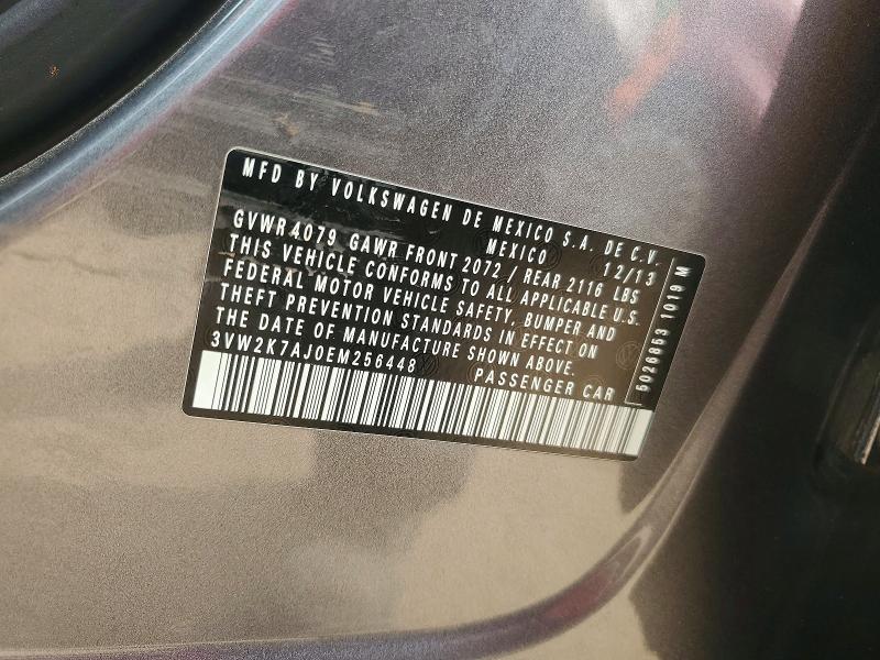 Продажа на аукционе авто 2014 Volkswagen Jetta, vin: 3VW2K7AJ0EM256448, номер лота: 62255516