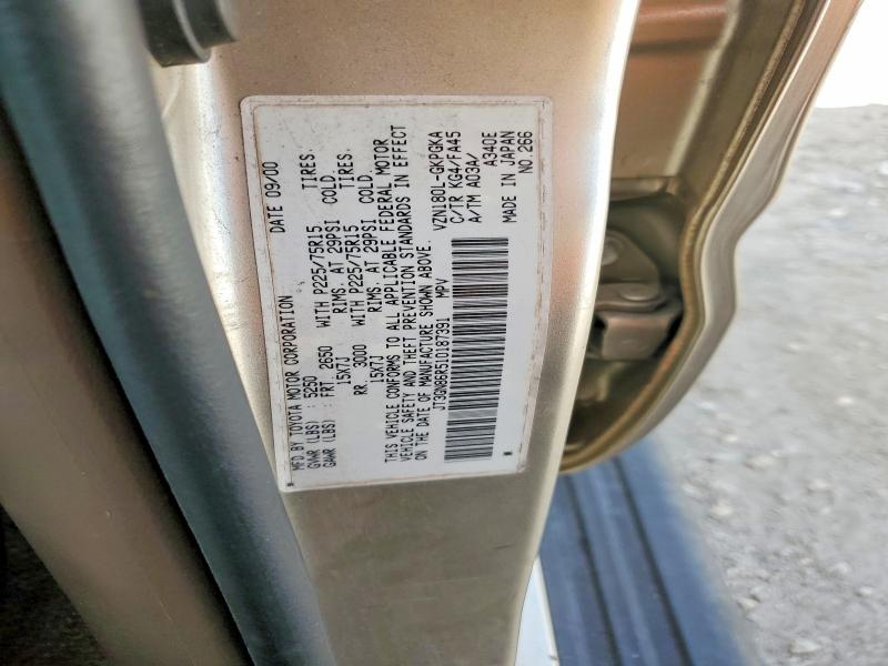 Продаж на аукціоні авто 2001 Toyota 4runner, vin: JT3GN86R510187391, номер лоту: 61027446