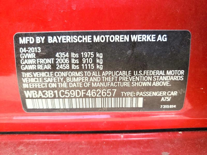 Продажа на аукционе авто 2013 Bmw 320, vin: WBA3B1C59DF462657, номер лота: 62994086