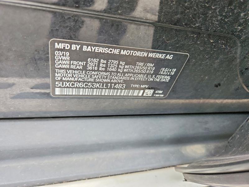 Продаж на аукціоні авто 2019 Bmw X5, vin: 5UXCR6C53KLL11483, номер лоту: 61942476