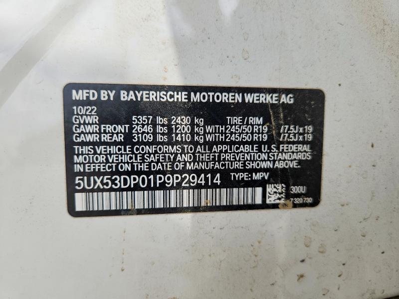 Продажа на аукционе авто 2023 Bmw X3, vin: 5UX53DP01P9P29414, номер лота: 62360116