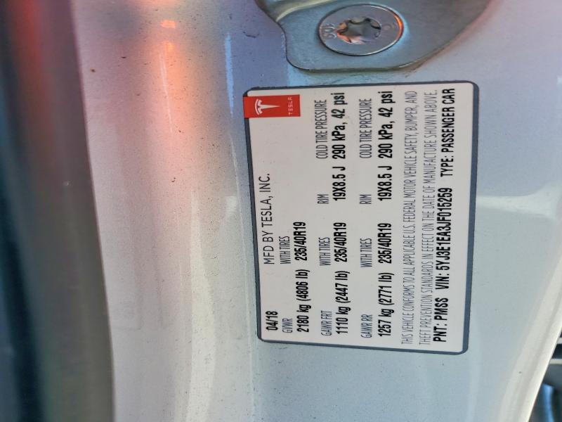 Aukcja sprzedaży 2018 Tesla Model 3, vin: 5YJ3E1EA3JF015259, numer aukcji: 62523976