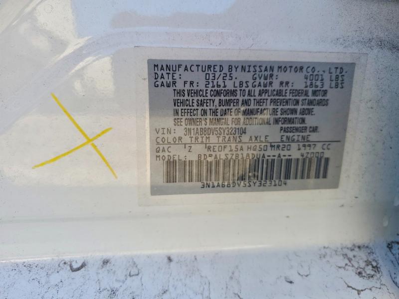 2025 Nissan Sentra მანქანა იყიდება აუქციონზე, vin: 3N1AB8DV5SY323104, აუქციონის ნომერი: 62478296