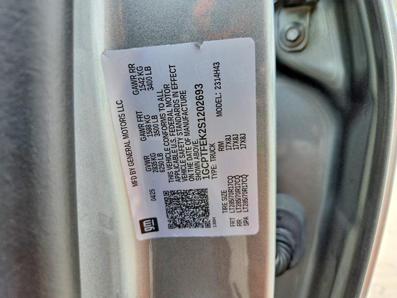 Aukcja sprzedaży 2025 Chevrolet Colorado, vin: 1GCPTFEK2S1202693, numer aukcji: 61528186
