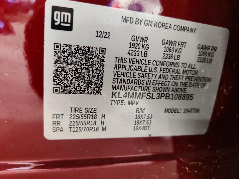 60010996 :رقم المزاد ، KL4MMFSL3PB108895 vin ، 2023 Buick Encore Preferred مزاد بيع