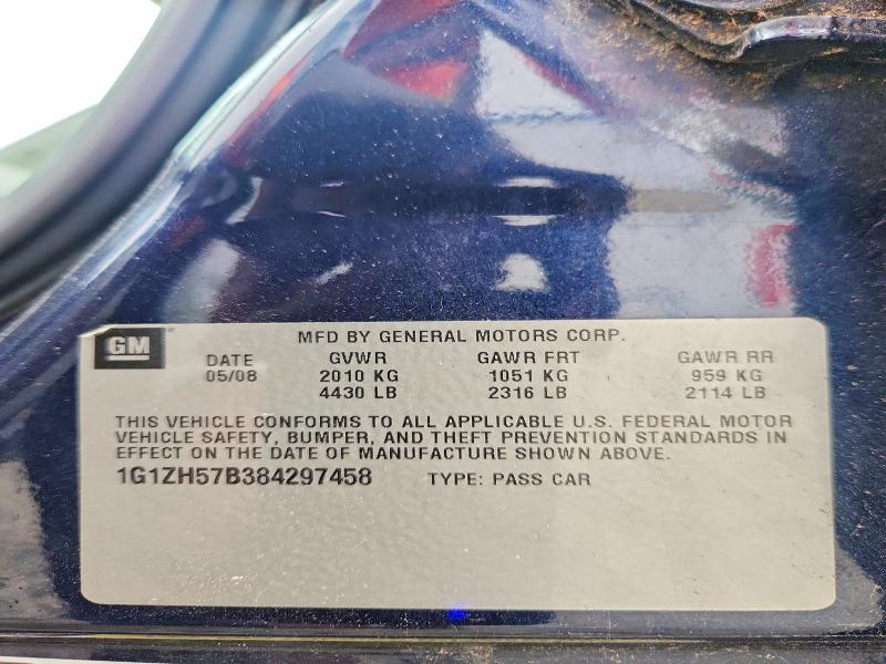 60247176 :رقم المزاد ، 1G1ZH57B384297458 vin ، 2008 Chevrolet Malibu مزاد بيع