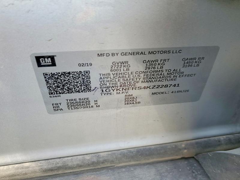 Продажа на аукционе авто 2019 Cadillac Xt5, vin: 1GYKNFRS4KZ228741, номер лота: 59228406