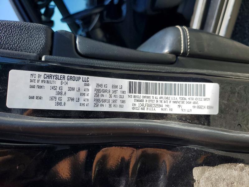 Продажа на аукционе авто 2014 Jeep Grand Cherokee, vin: 1C4RJFBG6EC525944, номер лота: 60674076