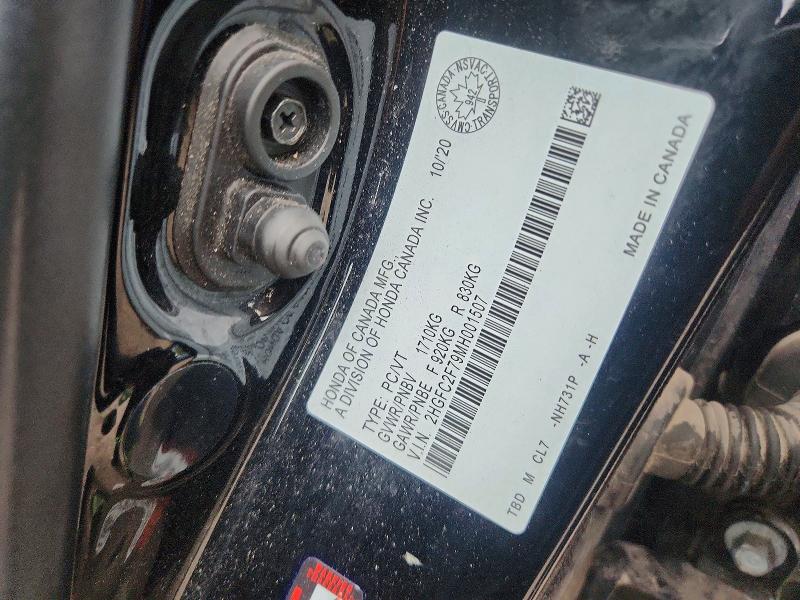 Продажа на аукционе авто 2021 Honda Civic, vin: 2HGFC2F79MH001507, номер лота: 61226706