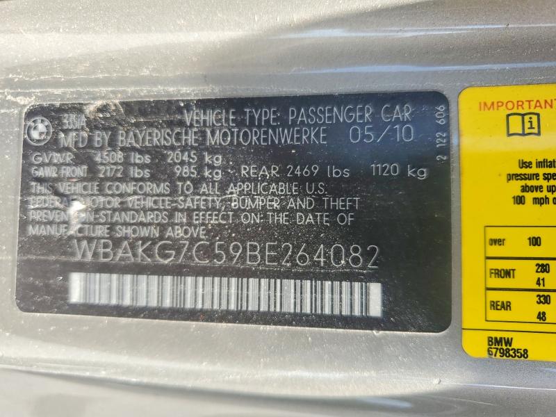 Продажа на аукционе авто 2011 Bmw 335, vin: WBAKG7C59BE264082, номер лота: 59335746