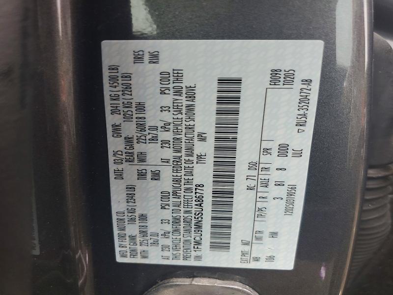 Aukcja sprzedaży 2025 Ford Escape, vin: 1FMCU9MN5SUA86778, numer aukcji: 59581066
