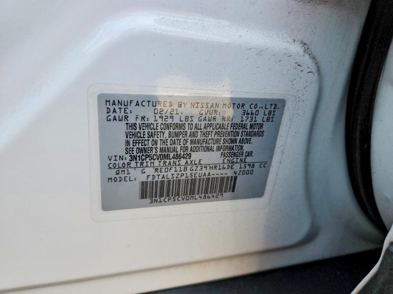 Продажа на аукционе авто 2021 Nissan Kicks, vin: 3N1CP5CV0ML486429, номер лота: 60643356