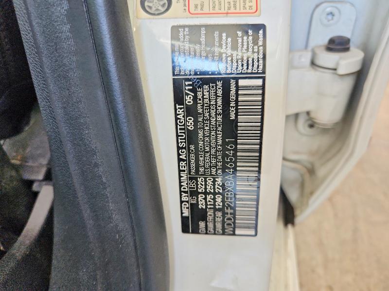 Aukcja sprzedaży 2011 Mercedes-benz E, vin: WDDHF2EBXBA465461, numer aukcji: 59682926