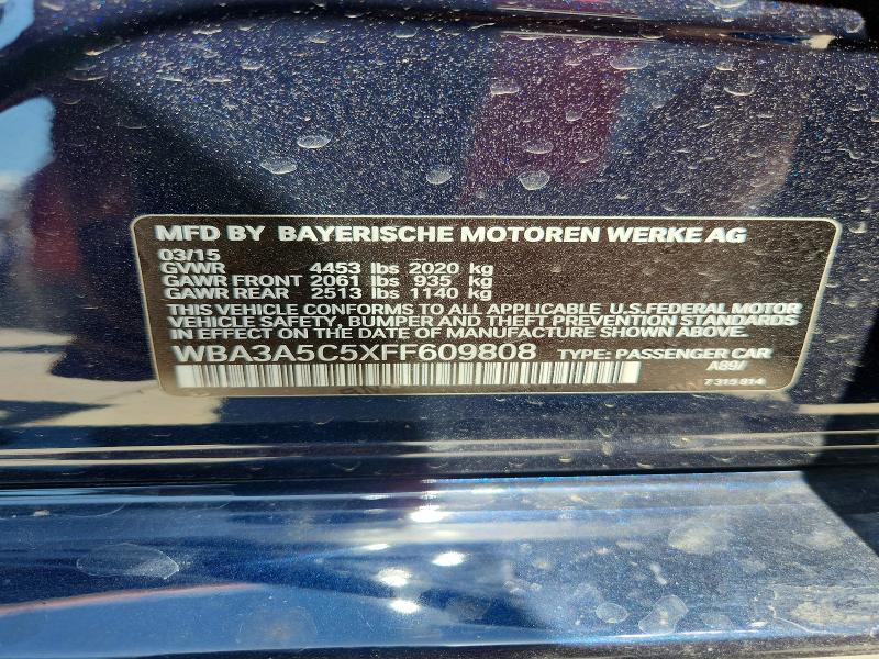 2015 Bmw 328 მანქანა იყიდება აუქციონზე, vin: WBA3A5C5XFF609808, აუქციონის ნომერი: 60059426