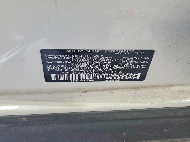 Aukcja sprzedaży 2026 Subaru Crosstrek, vin: JF2GUSND6T8214704, numer aukcji: 61367966
