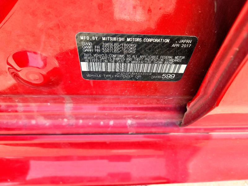 Auction sale of the 2017 Mitsubishi Lancer, vin: JA32U2FU6HU012207, lot number: 59260916