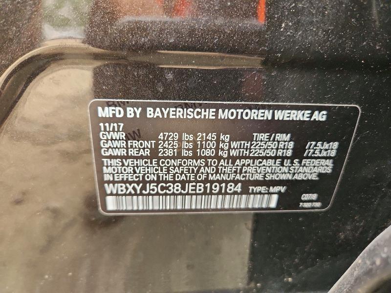 61284066 :رقم المزاد ، WBXYJ5C38JEB19184 vin ، 2018 Bmw X2 مزاد بيع