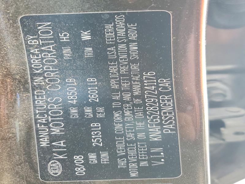 62316566 :رقم المزاد ، KNAFG528297241176 vin ، 2009 Kia Rondo مزاد بيع