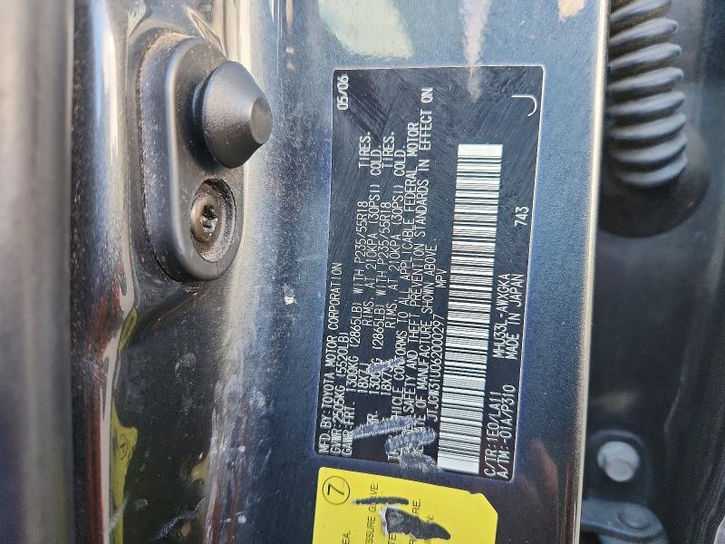 Aukcja sprzedaży 2006 Lexus Rx, vin: JTJGW31U062000297, numer aukcji: 62076626