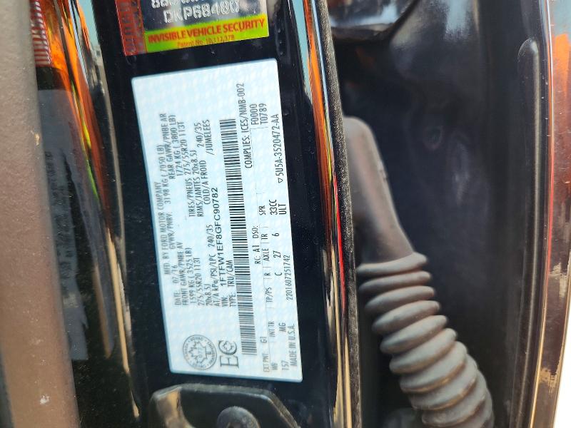 2016 Ford F150 მანქანა იყიდება აუქციონზე, vin: 1FTFW1EF8GFC90782, აუქციონის ნომერი: 60656096