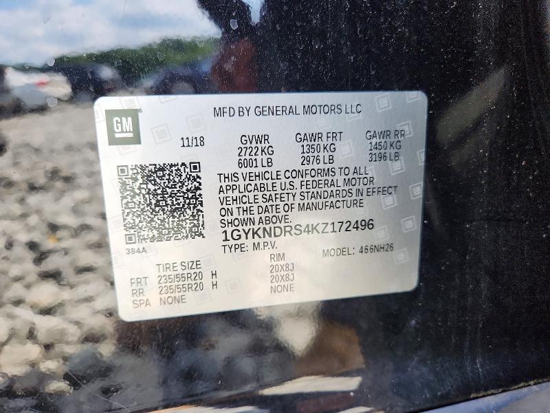 Aukcja sprzedaży 2019 Cadillac Xt5, vin: 1GYKNDRS4KZ172496, numer aukcji: 61811586
