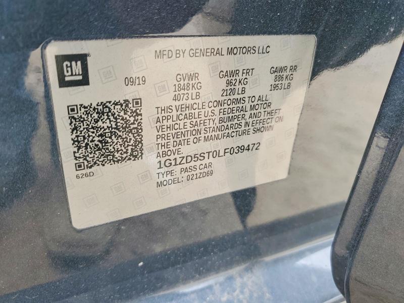 Aukcja sprzedaży 2020 Chevrolet Malibu, vin: 1G1ZD5ST0LF039472, numer aukcji: 61322446