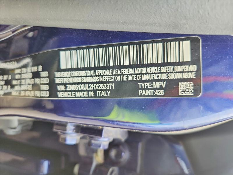 63519426 :رقم المزاد ، ZN661XUL2HX263371 vin ، 2017 Maserati Levante مزاد بيع