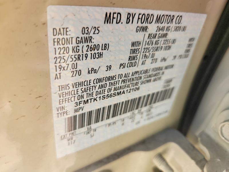 Продажа на аукционе авто 2025 Ford Mustang Mach-e, vin: 3FMTK1S56SMA12106, номер лота: 79133925