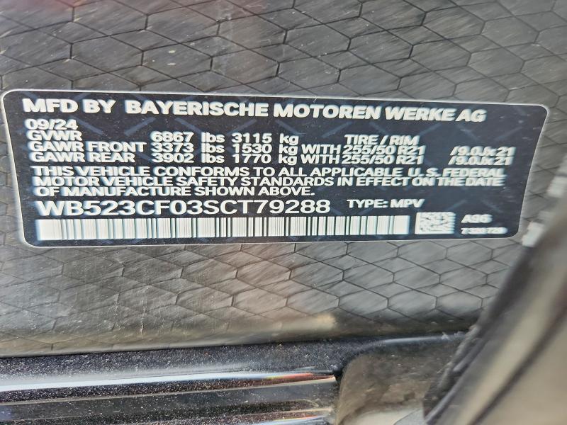 Aukcja sprzedaży 2025 Bmw Ix, vin: WB523CF03SCT79288, numer aukcji: 62845106