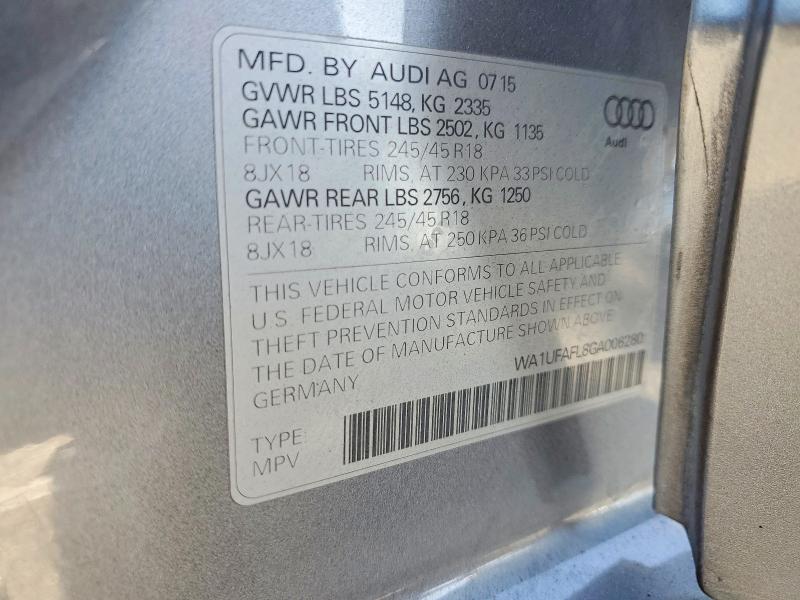 Продажа на аукционе авто 2016 Audi A4 Allroad, vin: WA1UFAFL8GA006280, номер лота: 61062966