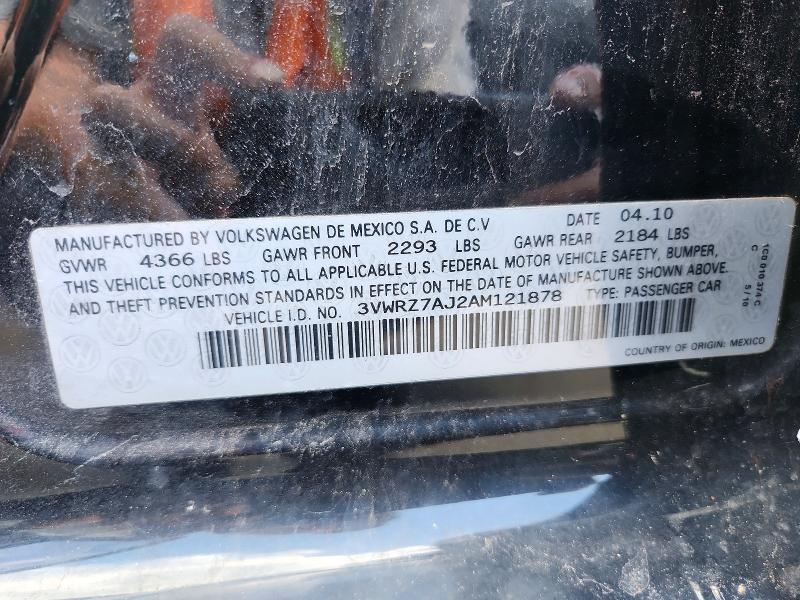 Aukcja sprzedaży 2010 Volkswagen Jetta, vin: 3VWRZ7AJ2AM121878, numer aukcji: 63313826