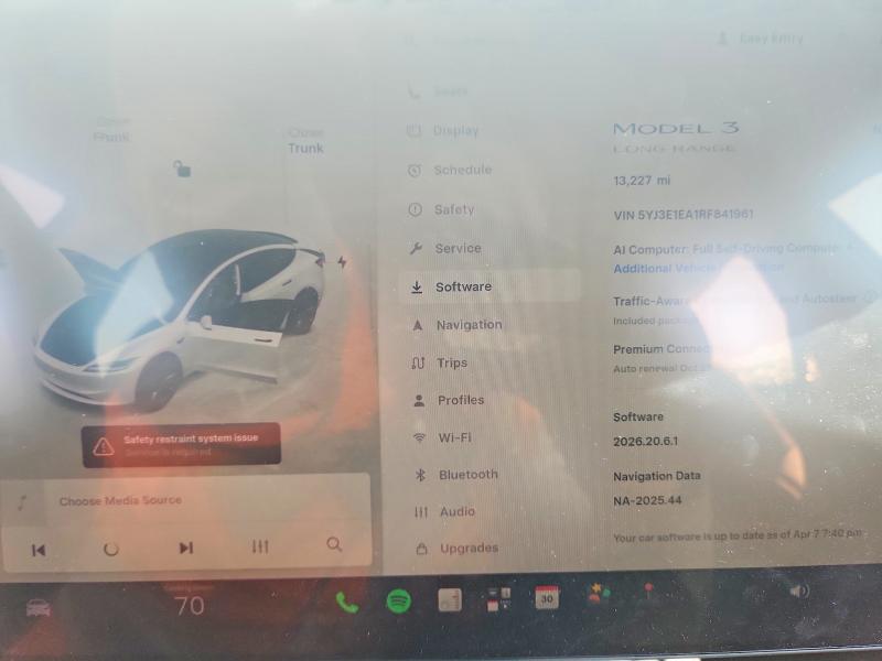 Aukcja sprzedaży 2024 Tesla Model 3, vin: 5YJ3E1EA1RF841961, numer aukcji: 63351726