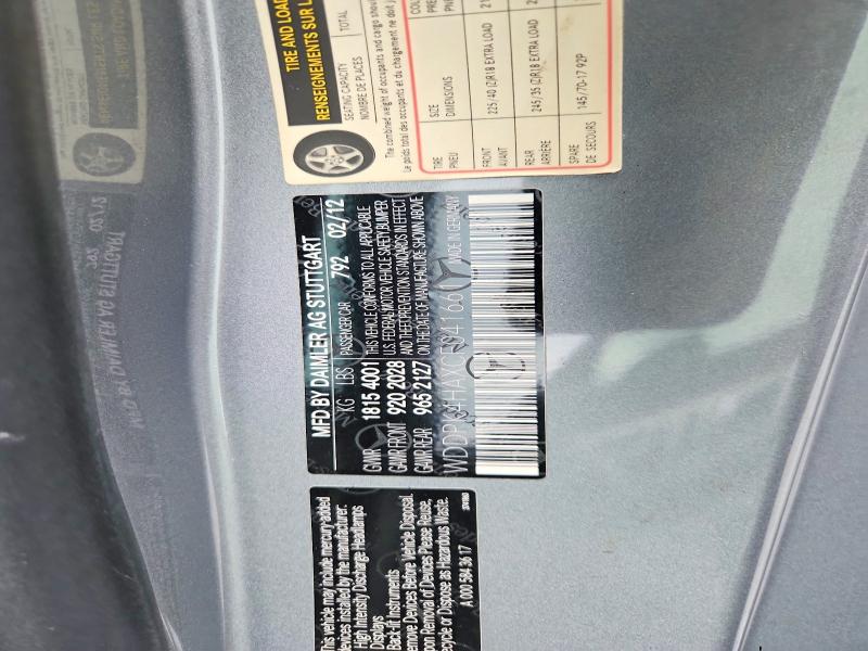 Aukcja sprzedaży 2012 Mercedes-benz Slk, vin: WDDPK4HAXCF041661, numer aukcji: 61998046