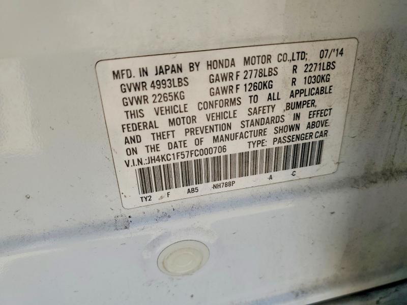 Продаж на аукціоні авто 2015 Acura Rlx, vin: JH4KC1F57FC000706, номер лоту: 59676326
