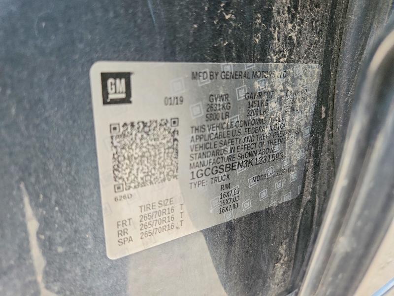 Продажа на аукционе авто 2019 Chevrolet Colorado, vin: 1GCGSBEN3K1231593, номер лота: 60720036