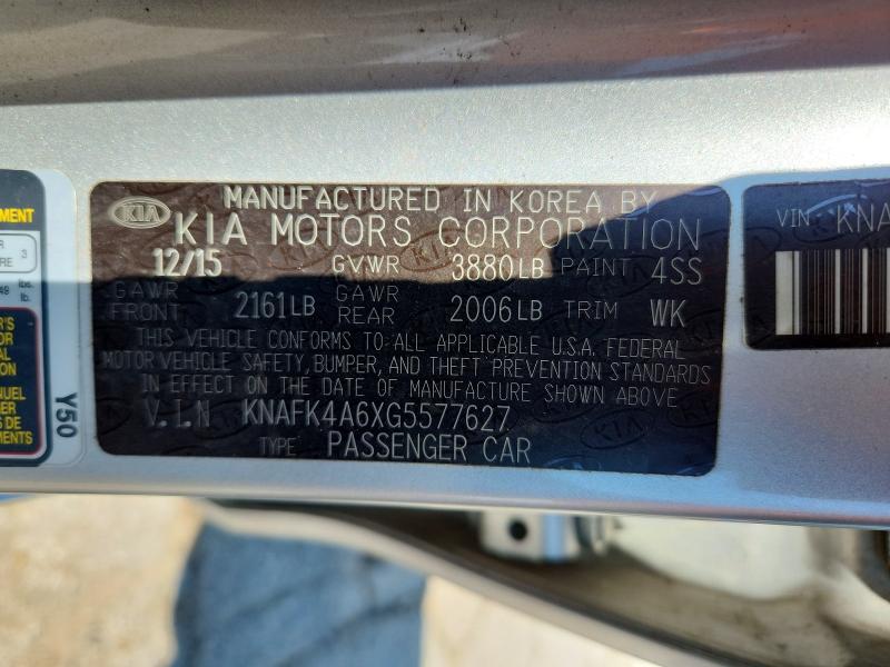 Продаж на аукціоні авто 2016 Kia Forte, vin: KNAFK4A6XG5577627, номер лоту: 59812416