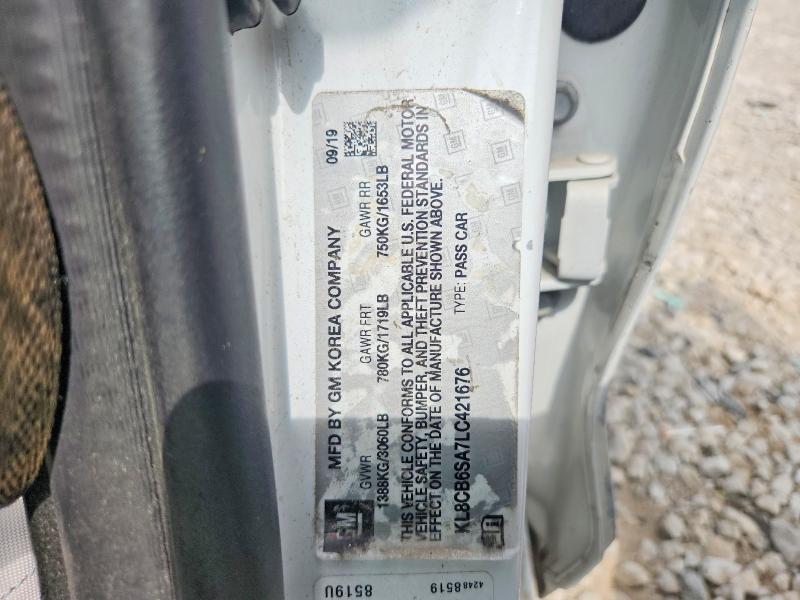59861646 :رقم المزاد ، KL8CB6SA7LC421676 vin ، 2020 Chevrolet Spark مزاد بيع