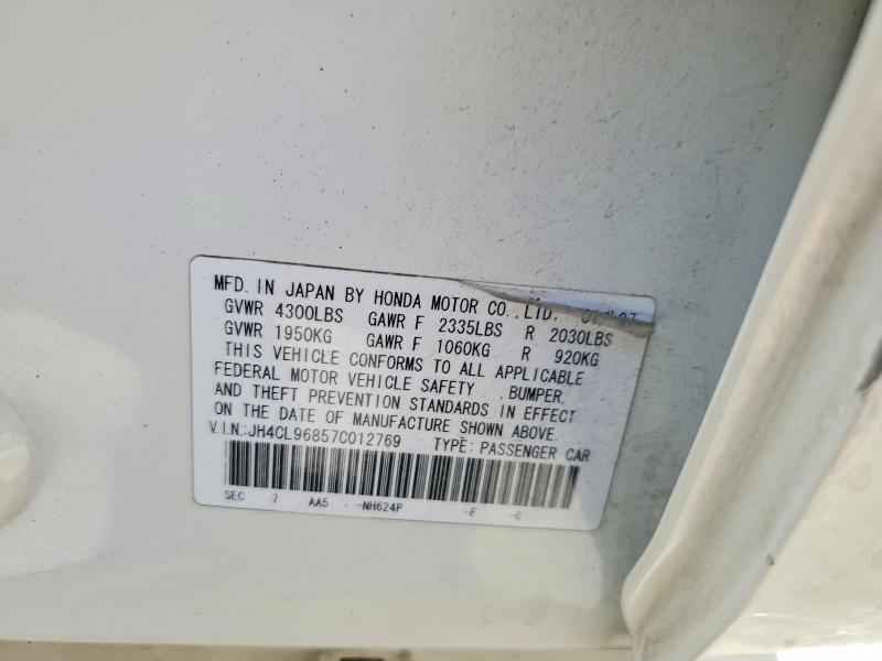 Продажа на аукционе авто 2007 Acura Tsx, vin: JH4CL96857C012769, номер лота: 61440846