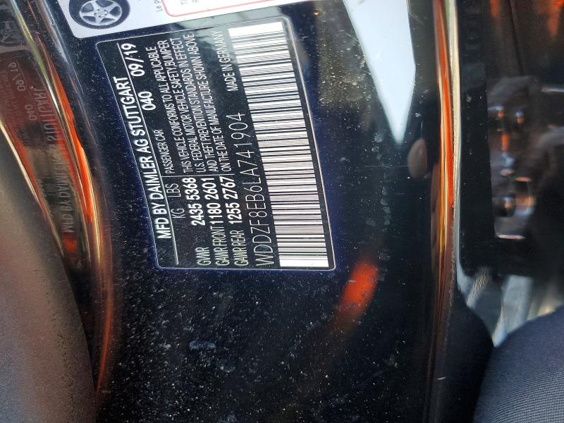 61588086 :رقم المزاد ، WDDZF8EB6LA741904 vin ، 2020 Mercedes-benz E مزاد بيع
