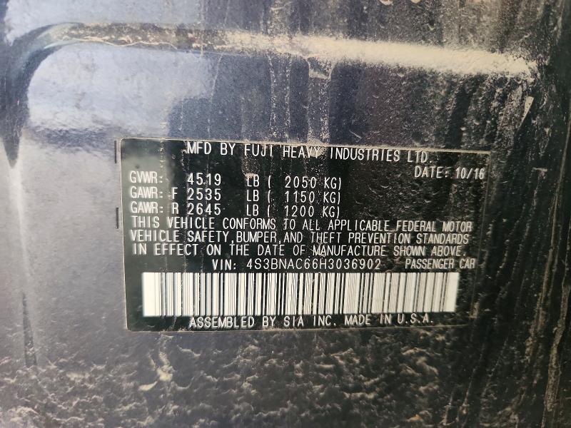 Продаж на аукціоні авто 2017 Subaru Legacy, vin: 4S3BNAC66H3036902, номер лоту: 60360866