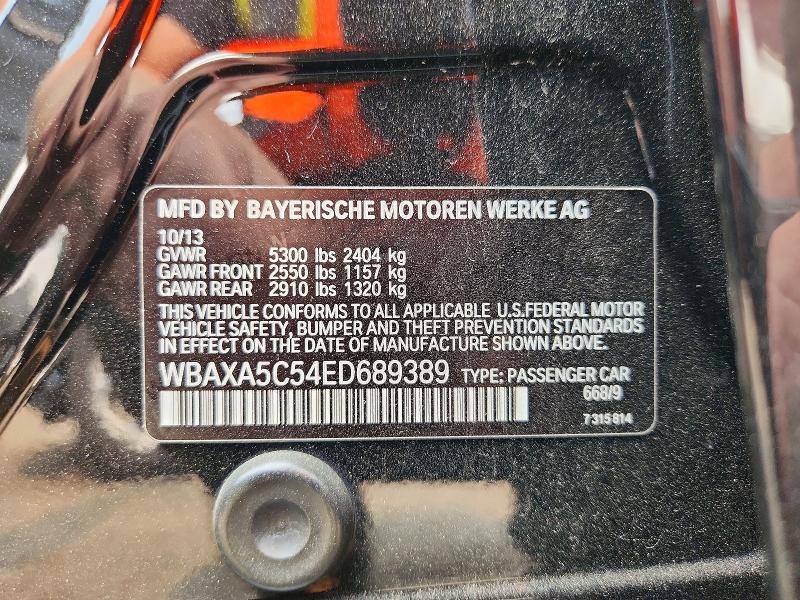 Aukcja sprzedaży 2014 Bmw 535, vin: WBAXA5C54ED689389, numer aukcji: 61295426