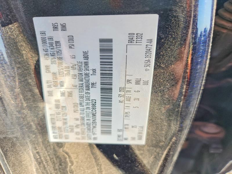 Продаж на аукціоні авто 2021 Ford F250, vin: 1FT7W2BNXMED89823, номер лоту: 62583146