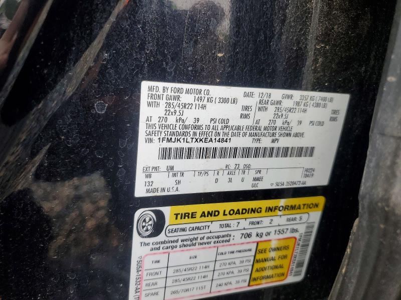 Продажа на аукционе авто 2019 Ford Expedition, vin: 1FMJK1LTXKEA14841, номер лота: 60970216