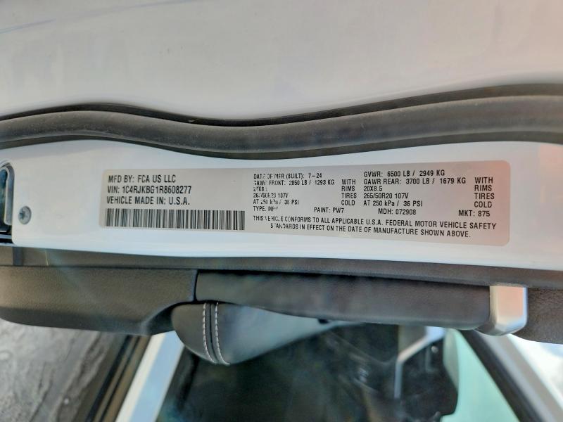 59640266 :رقم المزاد ، 1C4RJKBG1R8608277 vin ، 2024 Jeep Grand Cherokee مزاد بيع